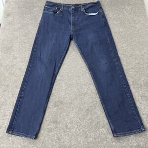 Levi Strauss 505 Straight Leg Jeans Dark Wash Denim Mens 38x31.5 Preppy Cowboy